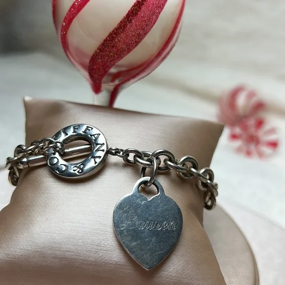Beautiful Tiffany & Co. Heart Bracelet Engraved with “MyBaby” #18 - Picture 2 of 3